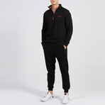 Kre Quarter Zip Track Suit Set // Black (S)