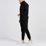 Kre Quarter Zip Track Suit Set // Black (S)