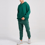 Axa Zip Up Hoodie Track Suit Set // Green (S)