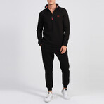 Kre Quarter Zip Track Suit Set // Black (S)