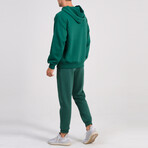 Axa Zip Up Hoodie Track Suit Set // Green (S)