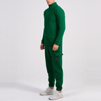Ala Quarter Zip + Cargo Joggers Track Suit Set // Benetton Green (XL)