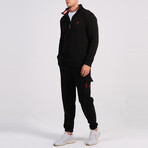 Ala Quarter Zip + Cargo Joggers Track Suit Set // Black (M)