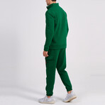 Ala Quarter Zip + Cargo Joggers Track Suit Set // Benetton Green (XL)