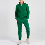 Kre Quarter Zip Track Suit Set // Benetton Green (M)