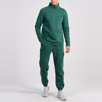 Ala Quarter Zip + Cargo Joggers Track Suit Set // Green (XS)