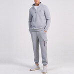 Ala Quarter Zip + Cargo Joggers Track Suit Set // Gray (L)