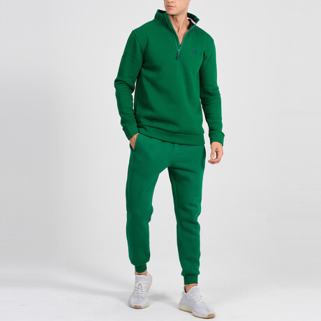 Kre Quarter Zip Track Suit Set // Benetton Green (S)