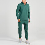 Kre Quarter Zip Track Suit Set // Green (S)