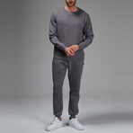 Kai Crewneck Track Suit Set // Dark Gray (XL)