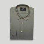 Bradley Casual Slim Fit Poplin Shirt // Green (Small)