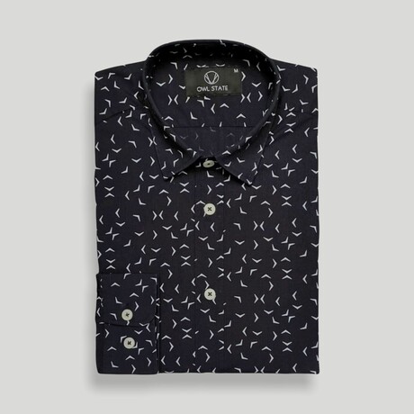 Amalfi Slim Fit Shirt // Navy (Large)