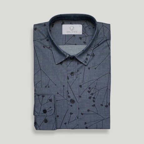 Pisa Slim Fit Shirt // Dark Blue (Small)