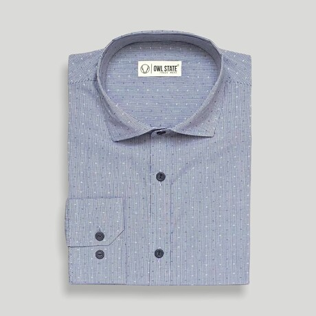 Nick Slim Fit Shirt // Navy (Small)