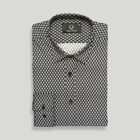 Turin Slim Fit Shirt // Black (Small)