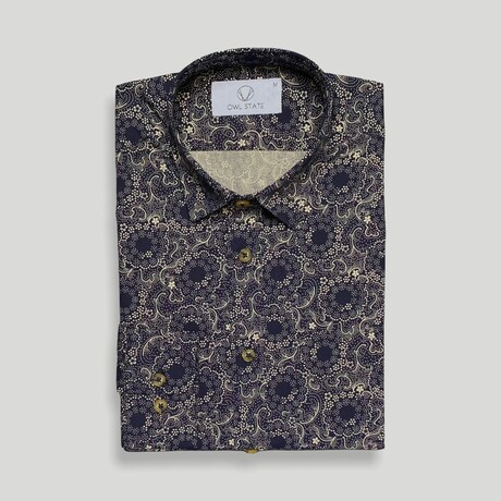 Capri Slim Fit Shirt // Navy (Small)