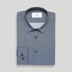 Parma Slim Fit Shirt // Navy (Small)