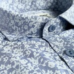 Dale Slim Fit Shirt // Blue (X-Large)