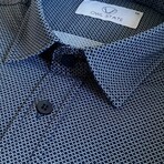 Parma Slim Fit Shirt // Navy (Small)