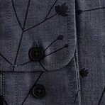 Pisa Slim Fit Shirt // Dark Blue (Small)