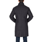 Cashmere Wool Topcoat // Gray Micro Check (XS)