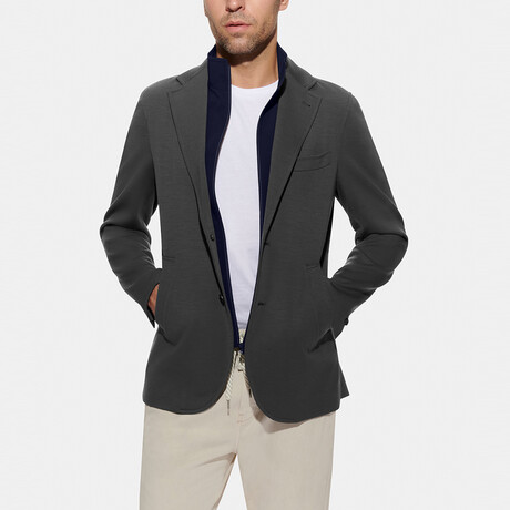 Lightweight Jersey Blazer // Charcoal (XS)