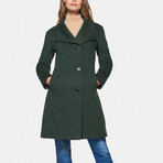 Women's Super Fine Virgin Wool Coat // Hunter Green (2XL)