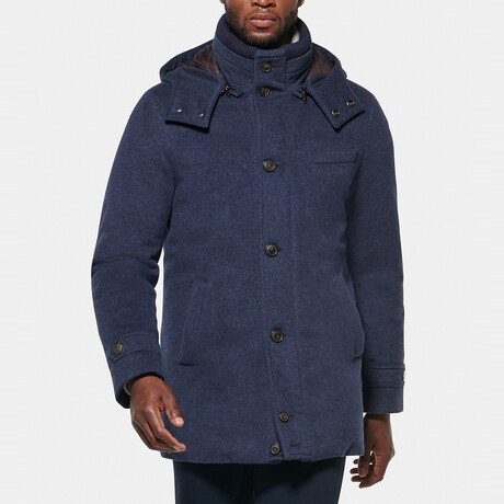 Pure Cashmere Hooded Parka // Imperial Blue (XXS)