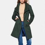 Women's Super Fine Virgin Wool Coat // Hunter Green (2XL)