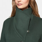 Women's Super Fine Virgin Wool Coat // Hunter Green (2XL)