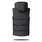 Be Warm Unisex Heated Vest With Hoodie // Black (M)