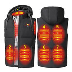Be Warm Unisex Heated Vest With Hoodie // Black (S)