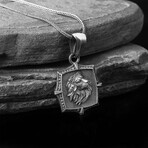 925 Sterling Silver Lion Head Necklace V2