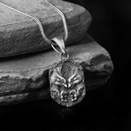925 Sterling Silver Eagle + Claw Necklace