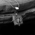 925 Sterling Silver Spartan Soldier Necklace V1