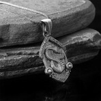 925 Sterling Silver Cobra Snake Necklace V1