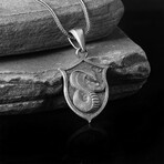 925 Sterling Silver Cobra Snake Necklace V3
