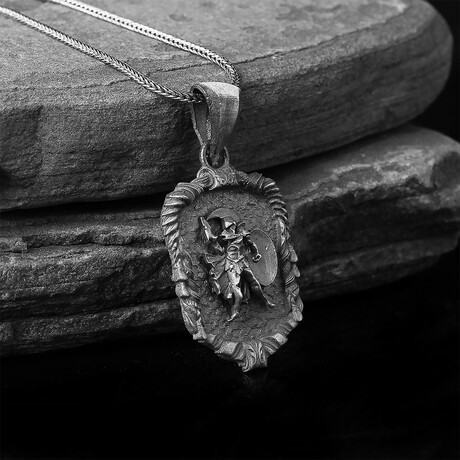 925 Sterling Silver Spartan Soldier Necklace V2