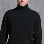 030 Turtleneck Merino Wool Sweater // Black (S)