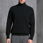 030 Turtleneck Merino Wool Sweater // Black (S)