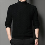 006 Turtleneck Merino Wool Sweater // Black (L)