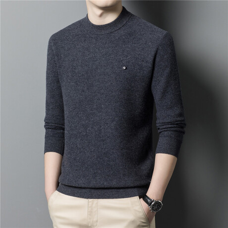 055 Crewneck Merino Wool Sweater // Gray (S)