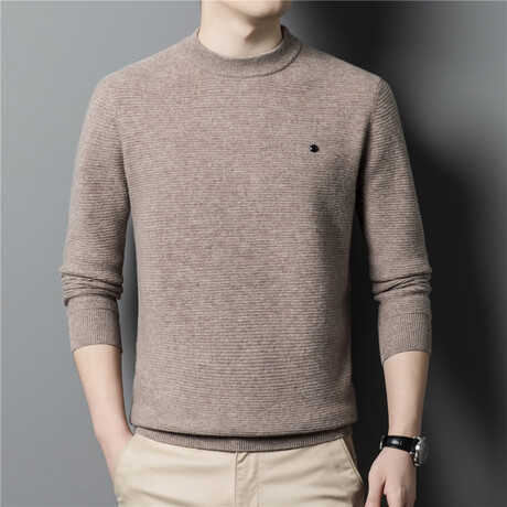 058 Crewneck Merino Wool Sweater // Tan (S)