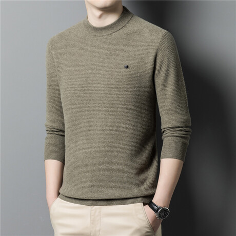 056 Crewneck Merino Wool Sweater // Green (S)