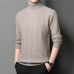 005 Turtleneck Merino Wool Sweater // Tan (XL)