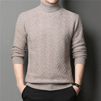 005 Turtleneck Merino Wool Sweater // Tan (XL)