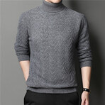 004 Turtleneck Merino Wool Sweater // Gray (XL)