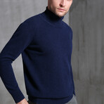 037 Turtleneck Merino Wool Sweater // Navy Blue (3XL)