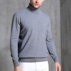 035 Turtleneck Merino Wool Sweater // Light Gray (S)