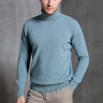 031 Turtleneck Merino Wool Sweater // Light Blue (L)